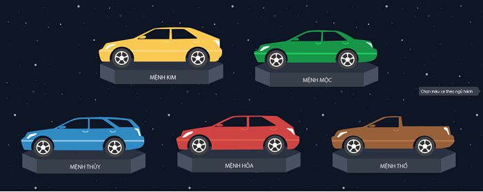 Cách chọn màu xe phong thủy hợp mệnh, thu hút tài lộc