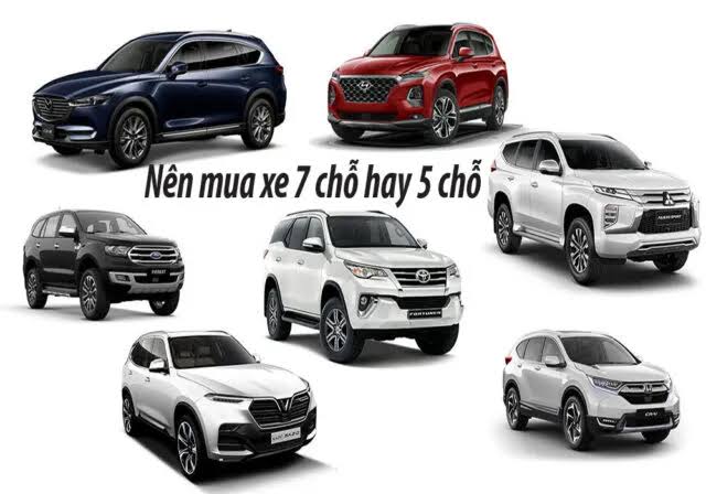 Nên mua Xe ô tô 5 chỗ hay 7 chỗ? Đánh giá ưu nhược điểm